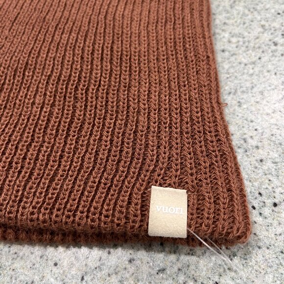 Vuori One Size Brown Alpine Waffle Beanie Winter Hat - Picture 2 of 4
